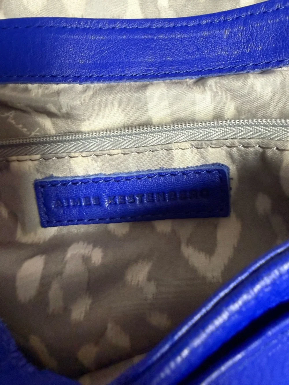 Aimee Kestenberg Cobalt Blue Leather Crossbody Bag - Picture 9 of 11